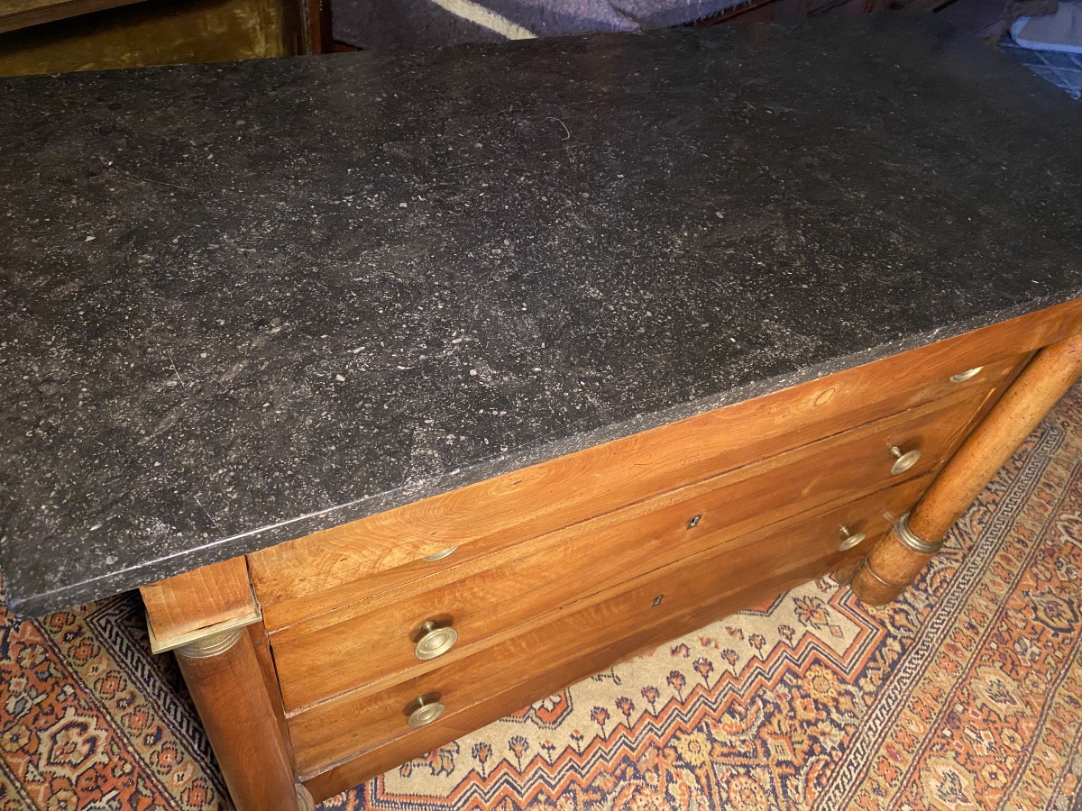 Commode Empire en noyer massif -photo-2