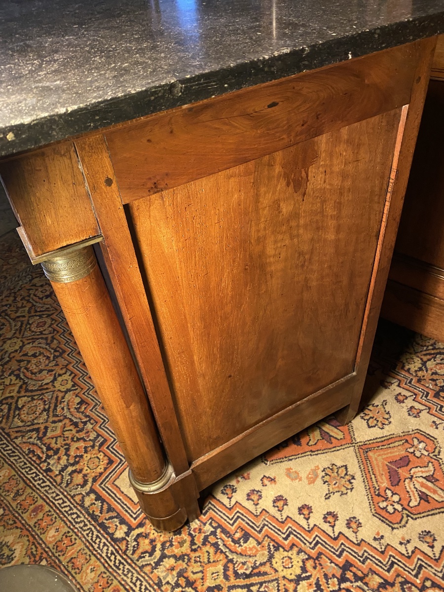 Commode Empire en noyer massif -photo-3