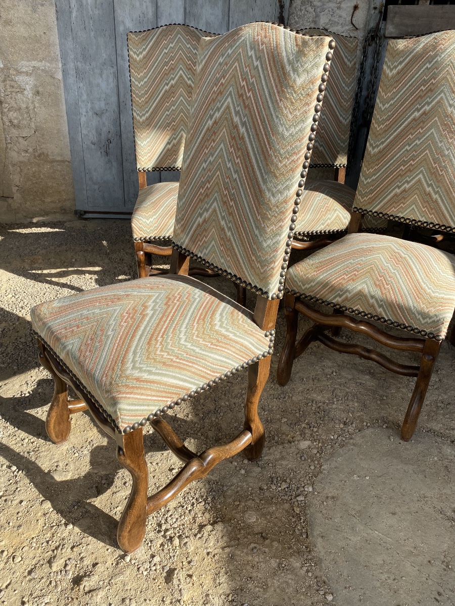 Set Of 8 Louis XIII-style Chairs -photo-4