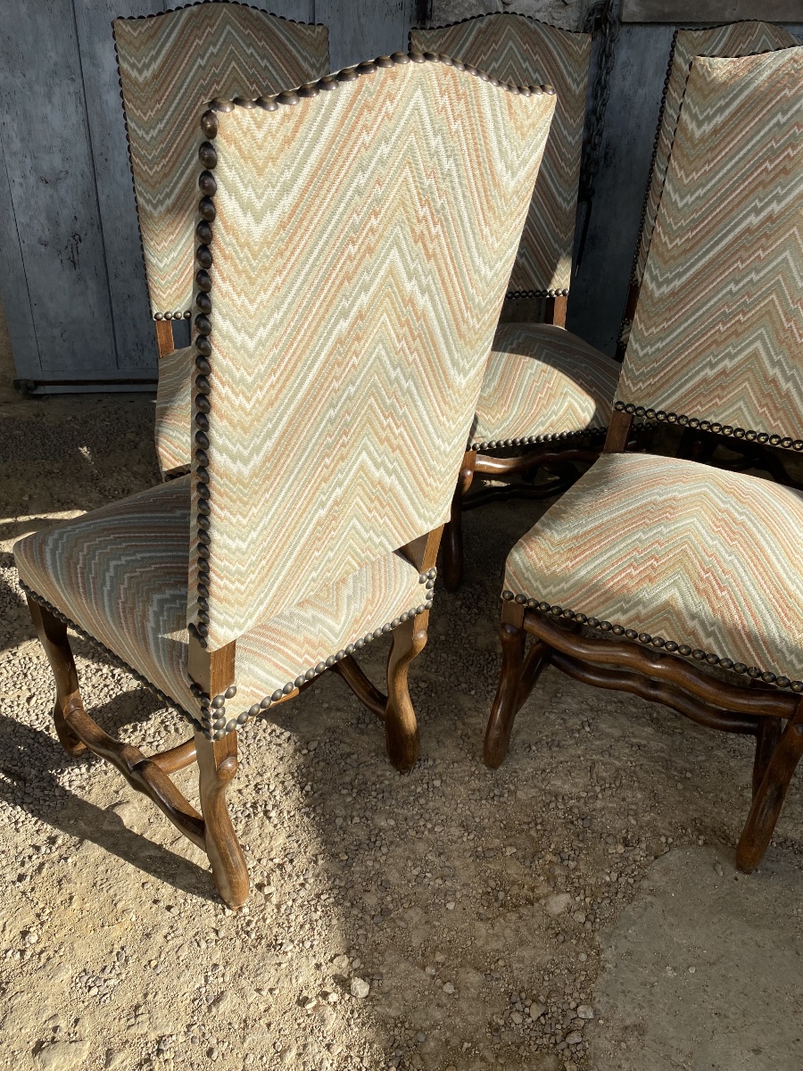 Set Of 8 Louis XIII-style Chairs -photo-3