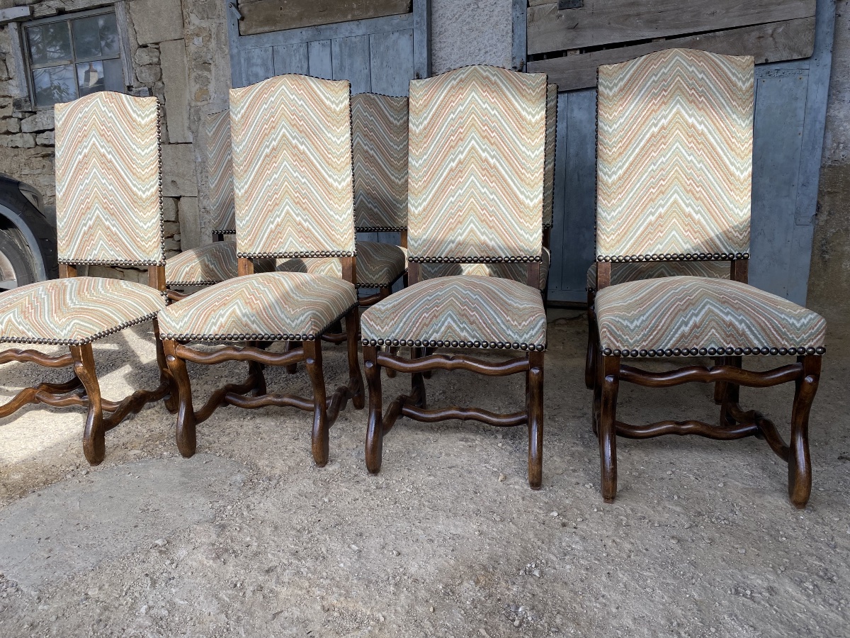 Set Of 8 Louis XIII-style Chairs 
