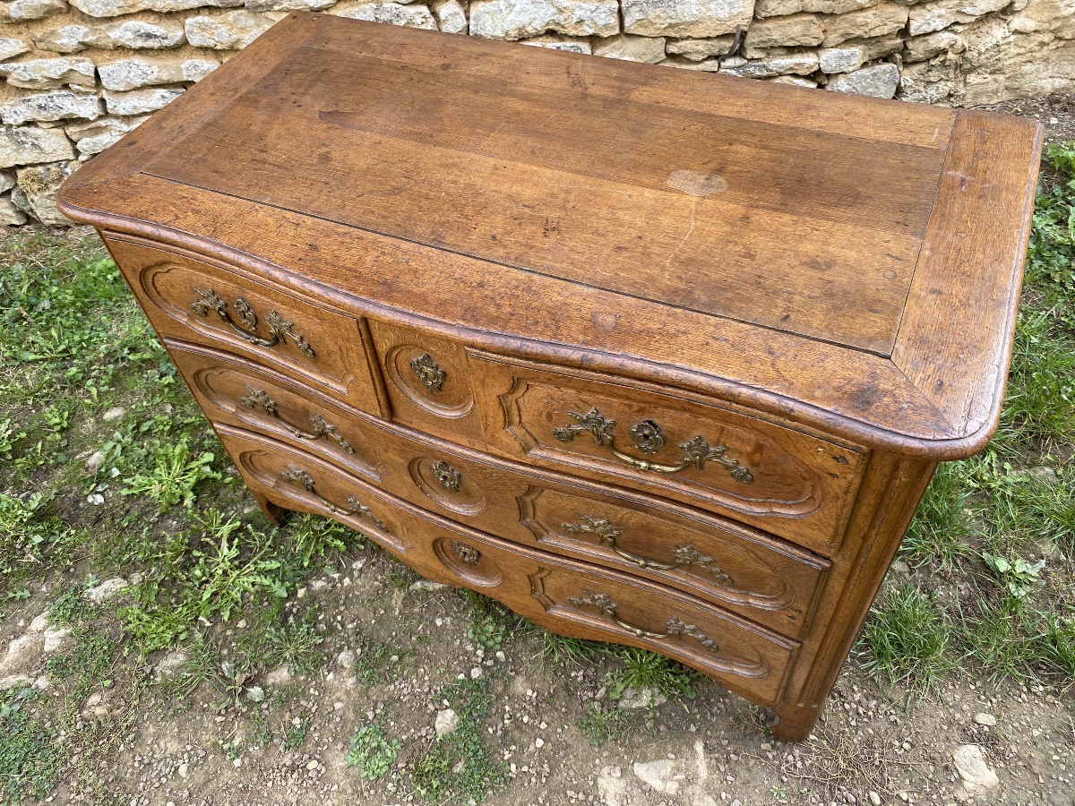 Commode Louis XIV en chêne clair -photo-4