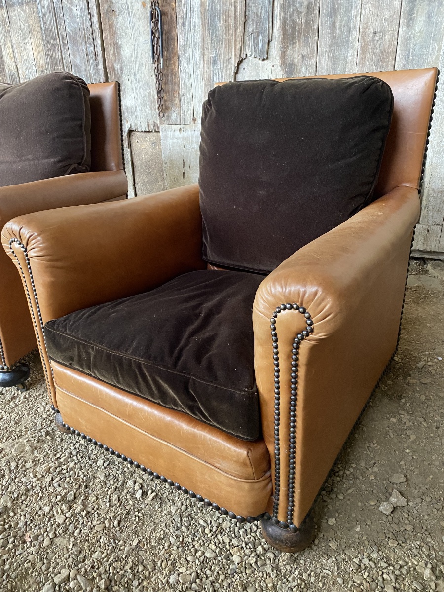 Paire de fauteuils club -photo-1