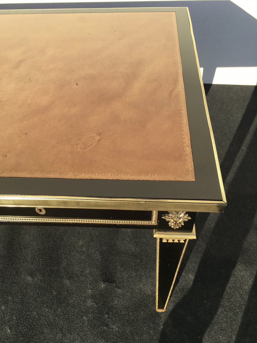 Bureau Style Louis XVI Laqué Noir Modèle Maison Jansen -photo-7