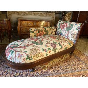 Méridienne en acajou estampillée Charles Jeanselme 