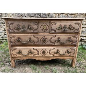 18th-century Chest Of Drawers In Raw Wood 