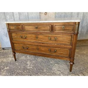 Louis XVI Mahogany Chest Of Drawers Stamped