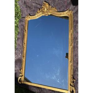 Miroir Louis XV en bois doré