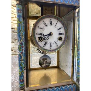 Cloisonné-enameled Clock