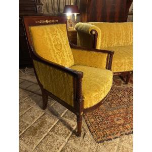 Paire de fauteuils en acajou 