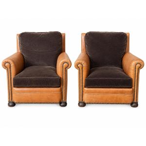 Pair Of Club Chairs