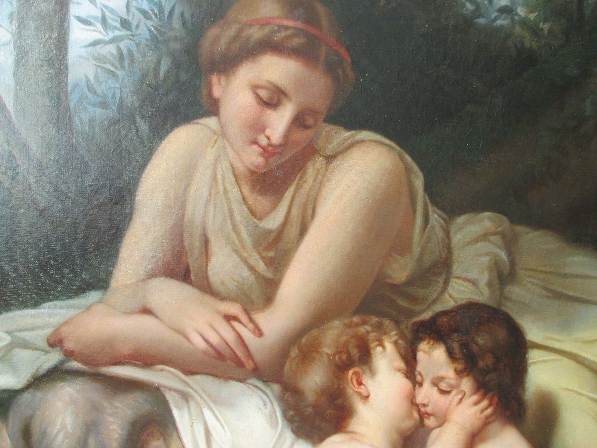 Jeune  femme  et  ses  deux  bébés     HST-photo-2