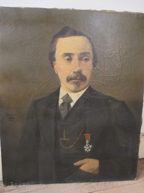 Portrait Of A Notable Hst Signed Boude 1888