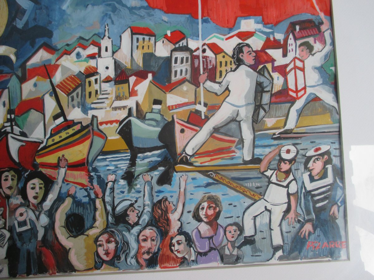 PIZZARE .....   BRASSENS .... SETE     aquarelle -photo-3