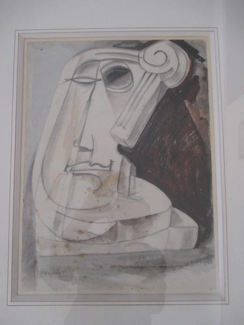 Waroquier ( Henri De ... )  1881/1970    Dessin   " periode cubiste  "-photo-2