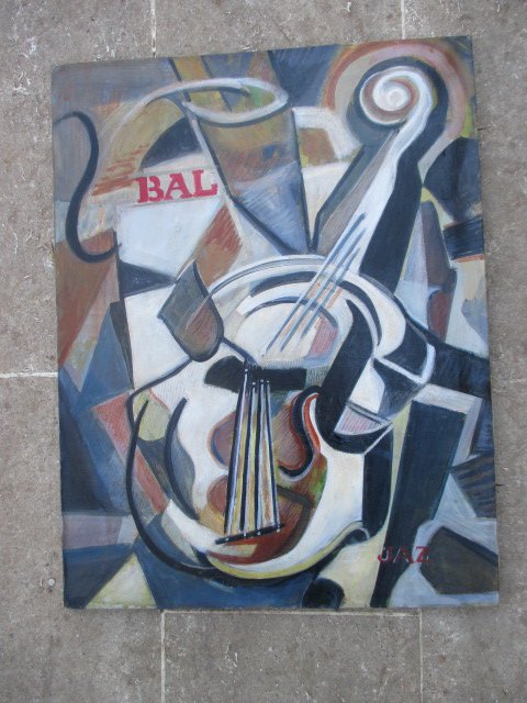 Tableau  abstrait    Hst   XX°-photo-1
