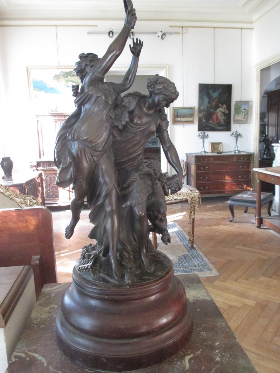 Clodion - Bronze "the Bacchanals"