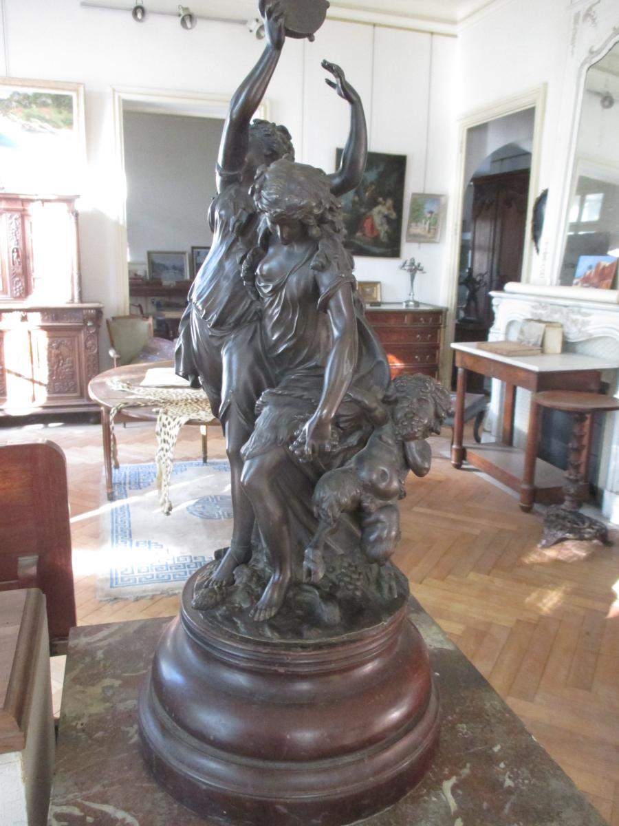 Clodion - Bronze "the Bacchanals"-photo-4