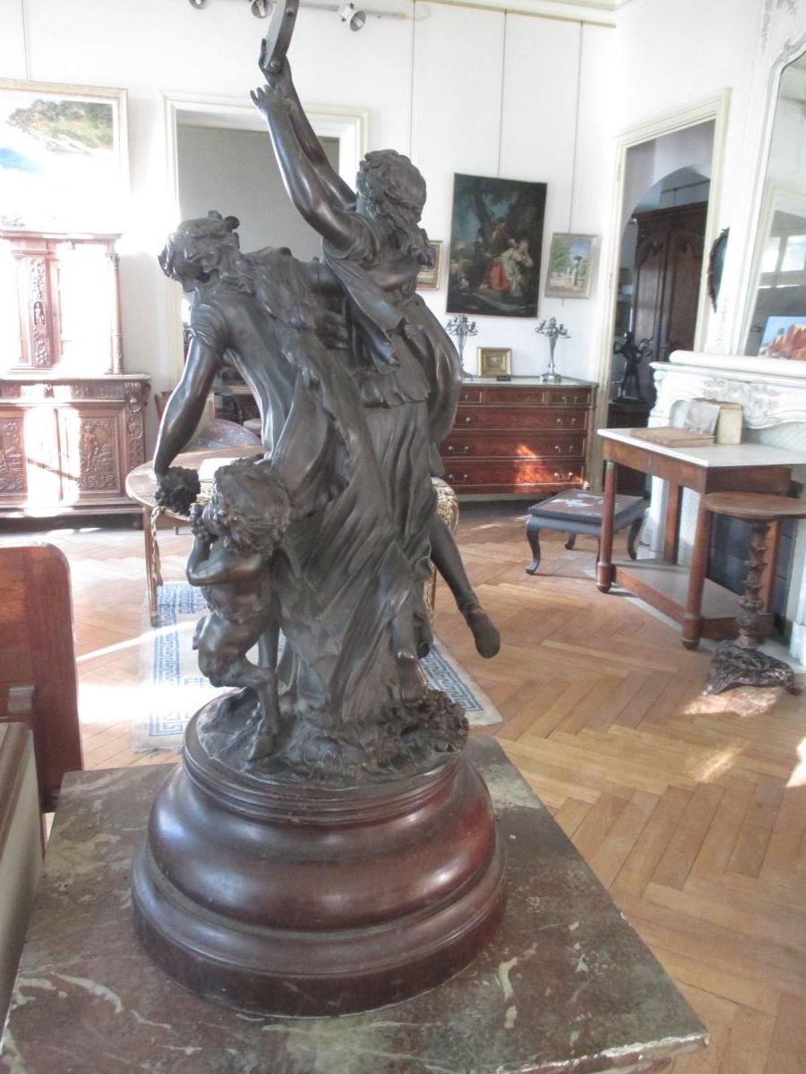 Clodion - Bronze "the Bacchanals"-photo-1