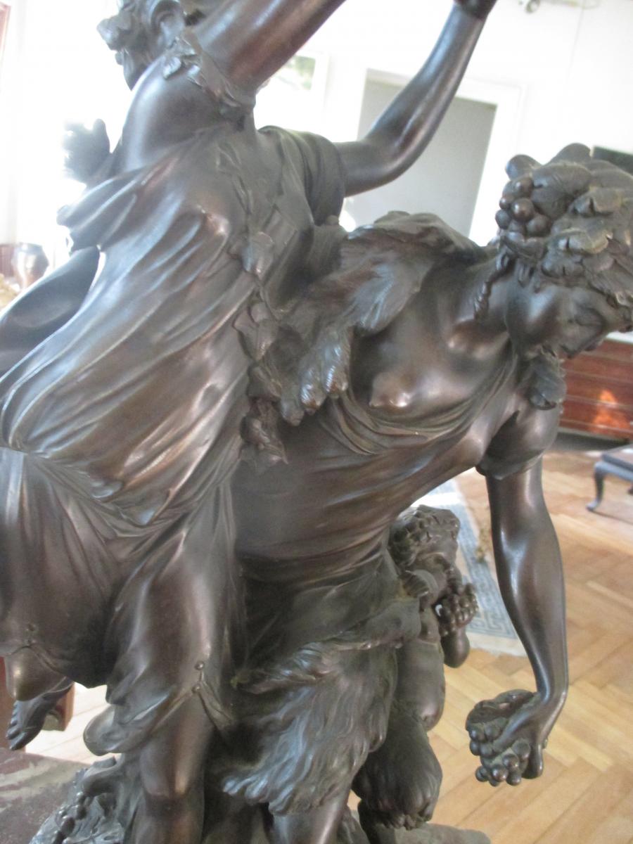 Clodion - Bronze "the Bacchanals"-photo-2