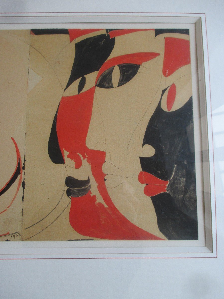 Waroquier (henri De ....) 1881 - 1970 - Three Watercolor Drawings-photo-2