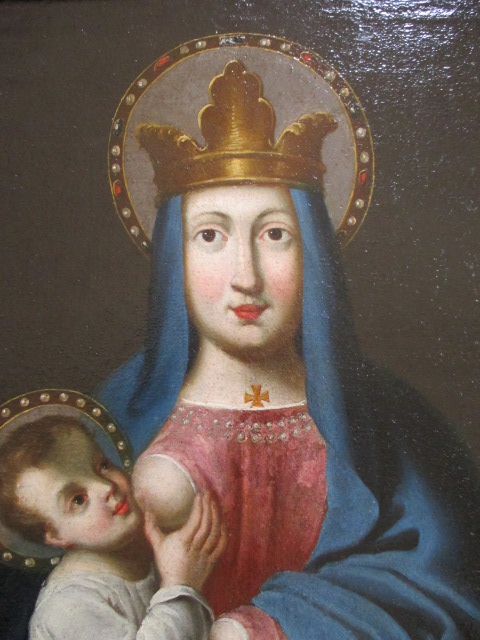  " Vierge A l'Enfant " Hst XVII°  -photo-3