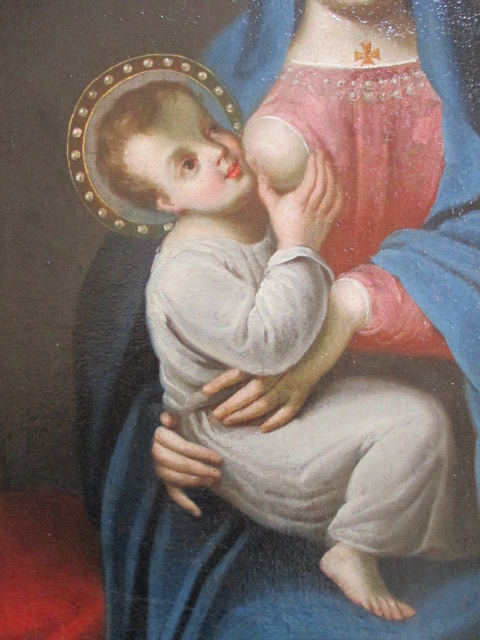  " Vierge A l'Enfant " Hst XVII°  -photo-4