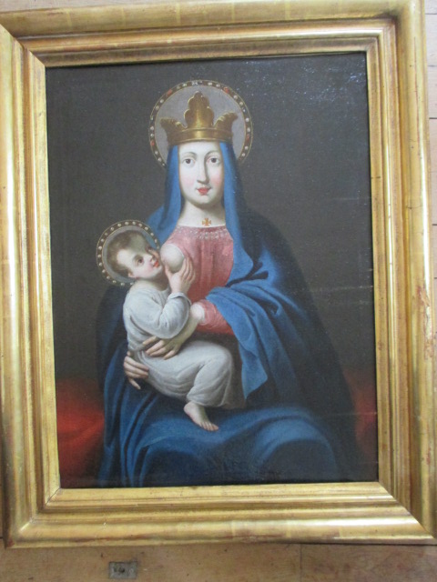 " Vierge A l'Enfant " Hst XVII°  -photo-1