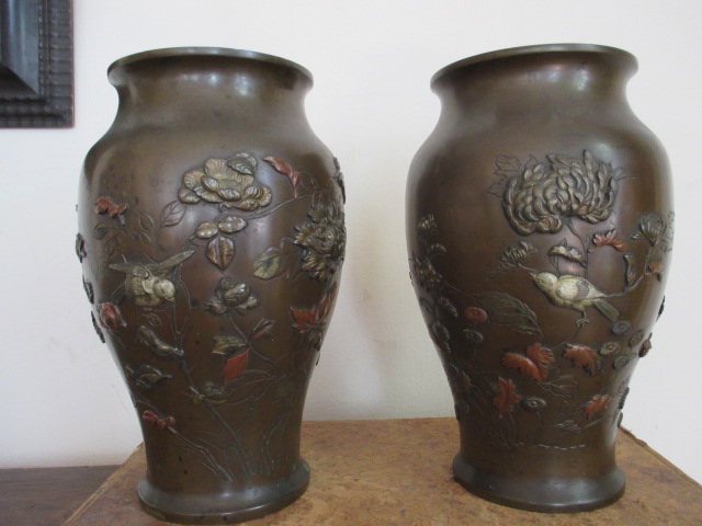 Vases En Bronze  (une  Paire )  fin XIX°-photo-2