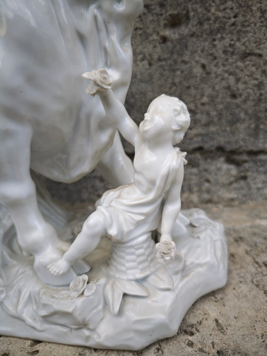 The Abduction Of Europe, 19th Century Porcelain Biscuit.-photo-2