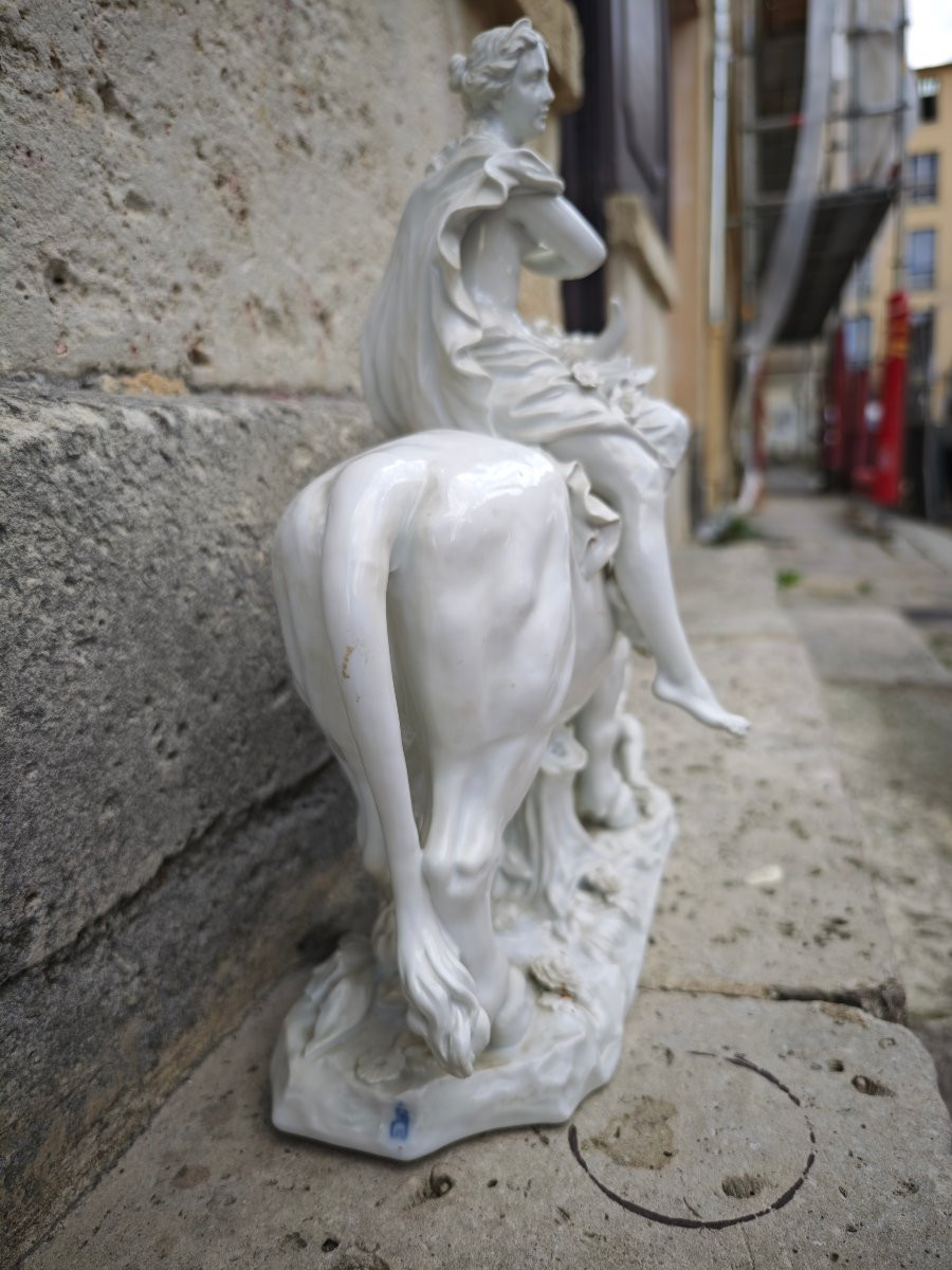The Abduction Of Europe, 19th Century Porcelain Biscuit.-photo-6