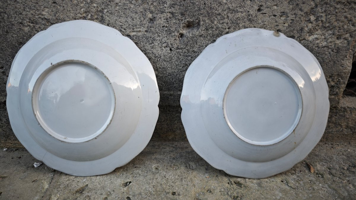 Belle Paire d assiette Docia Italie XVIIIeme. -photo-2