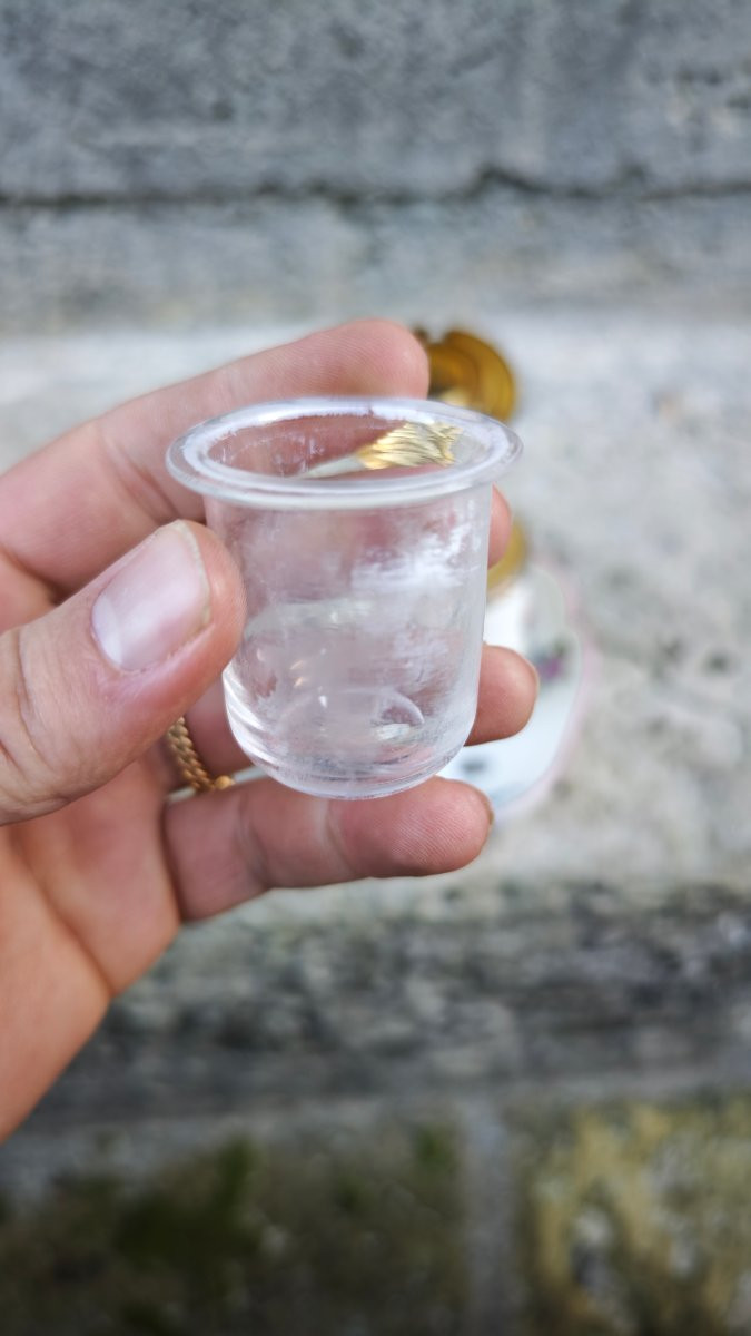 Superb 18th Century Soft-paste Porcelain Mustard Pot From Mennecy And Vermeil -photo-8