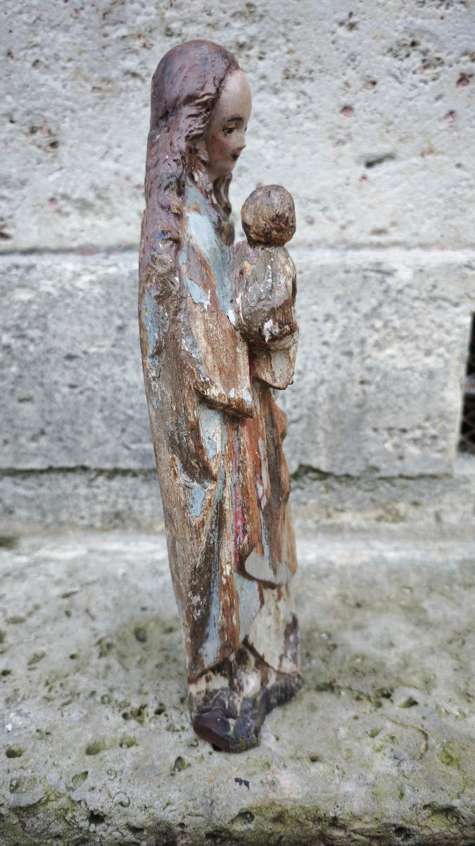 Rare tres grande Vierge poupée de Maline vers 1500-photo-2