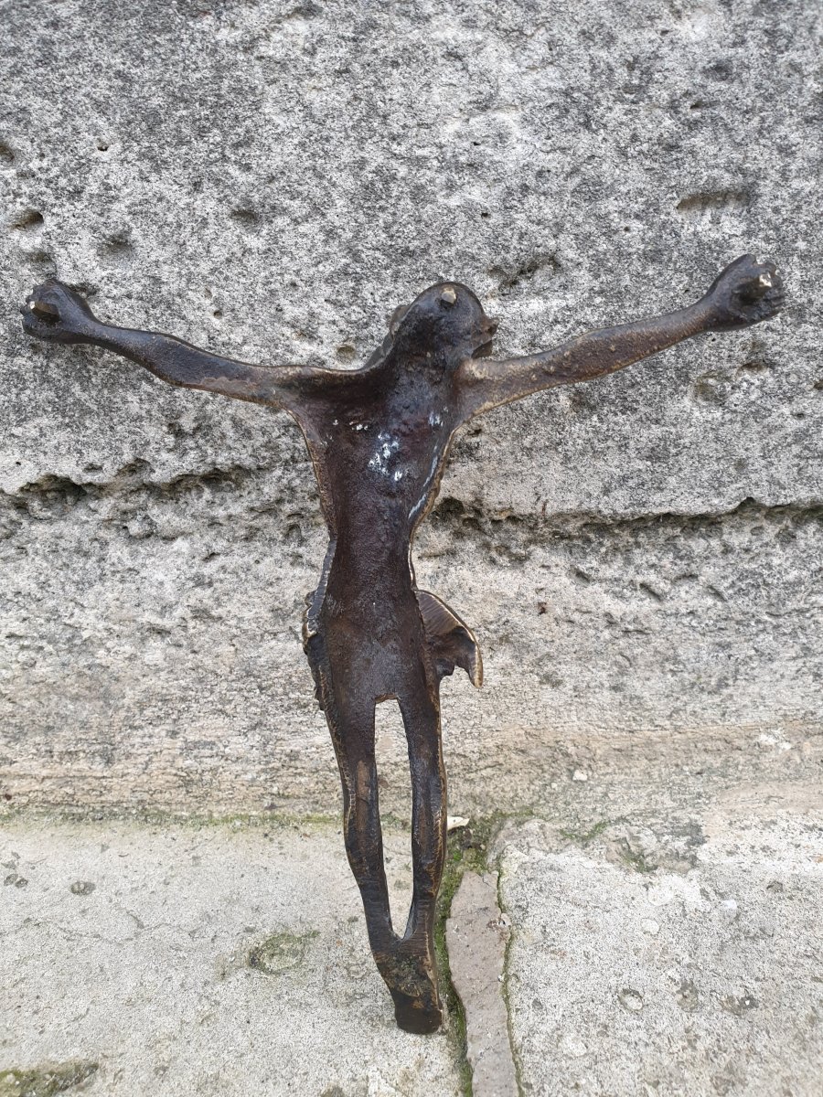 Très Beau Christ En Bronze XVeme-photo-2