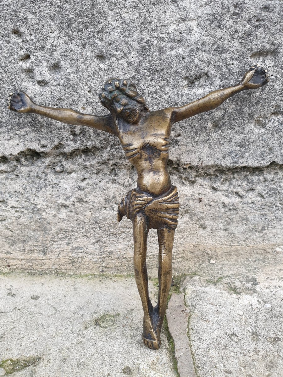 Very Beautiful Christ In Bronze XVth