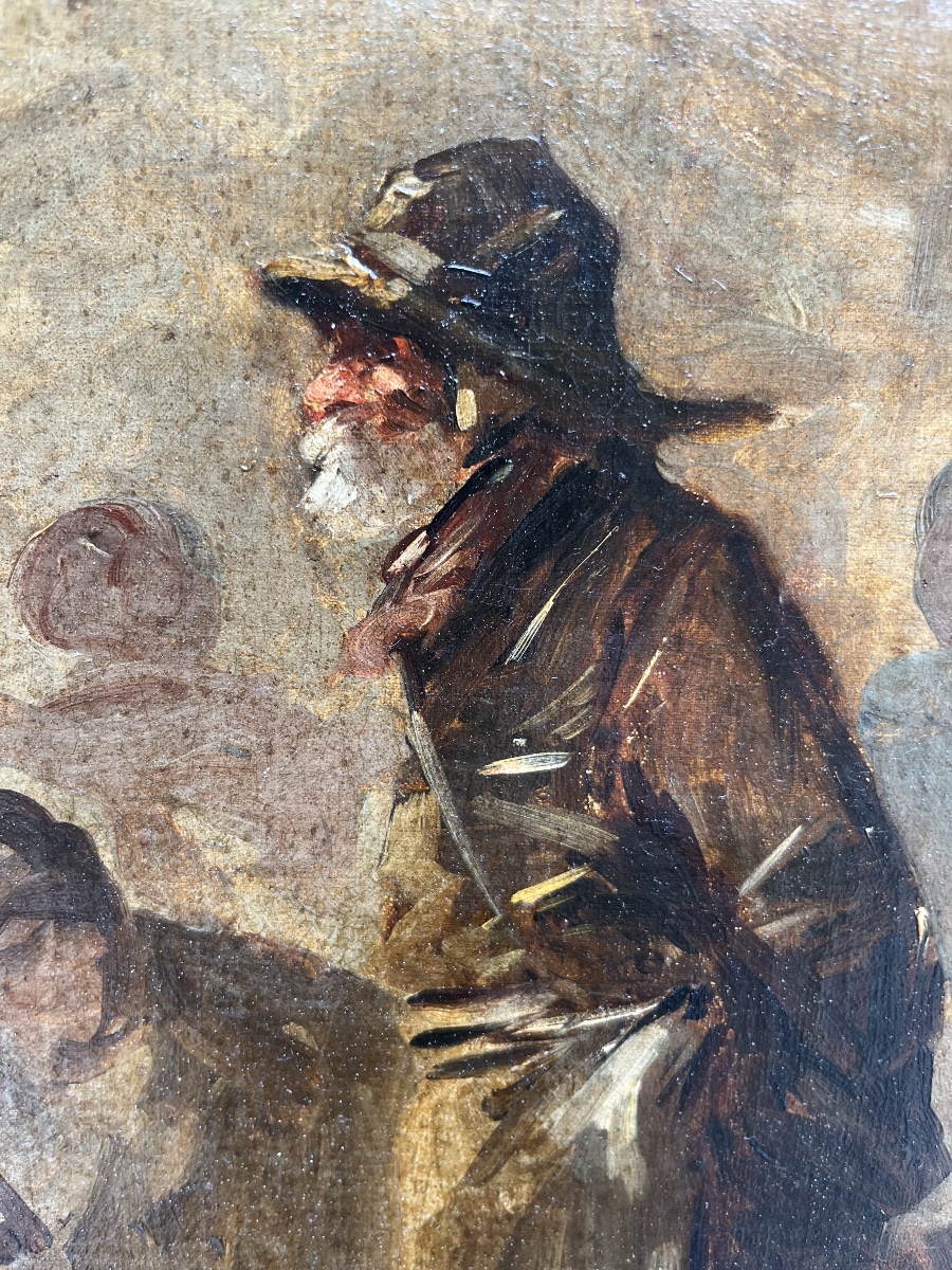 « Marin, Le Havre » Louis Arthur Soclet (1845-1900) Huile sur toile signée dédicacée et datée -photo-2