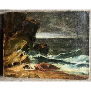 « Naufrage(s) » Louis Pastour (1876-1948) Huile sur toile