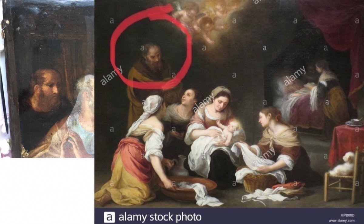 Atelier De Murillo , Bartolomé Esteban Murillo (1617-1682 Espagne) Naissance De La Vierge-photo-3