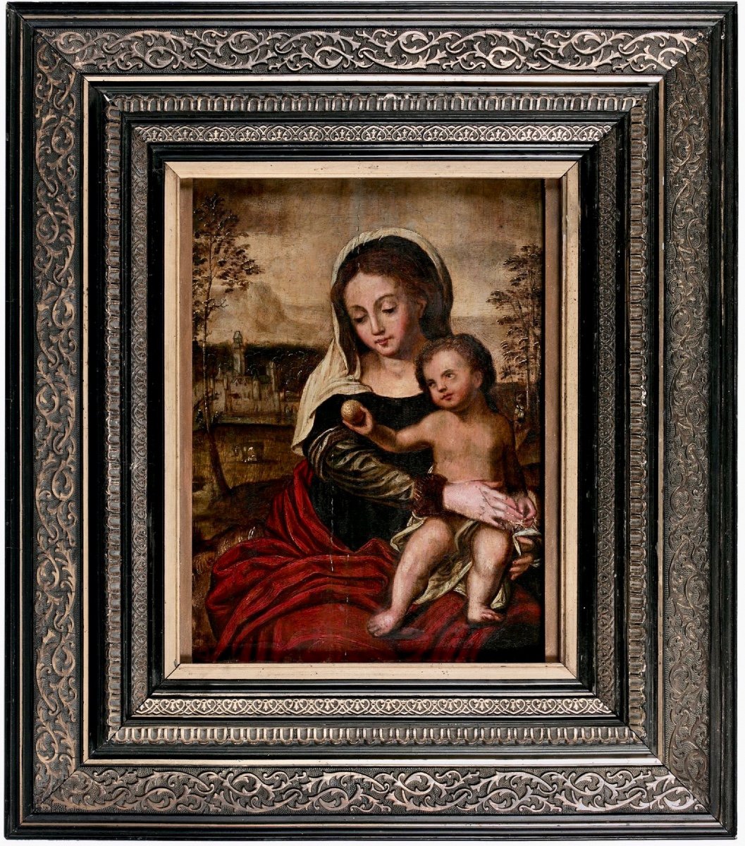 Virgin And Child Entourage Of The Master With The Parrot (1500-1530)