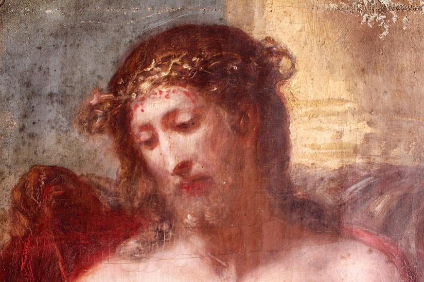 Ecce Homo Ecole Flamande Du XVIIème Dans Le Goût De Antoine Van Dyck -photo-2