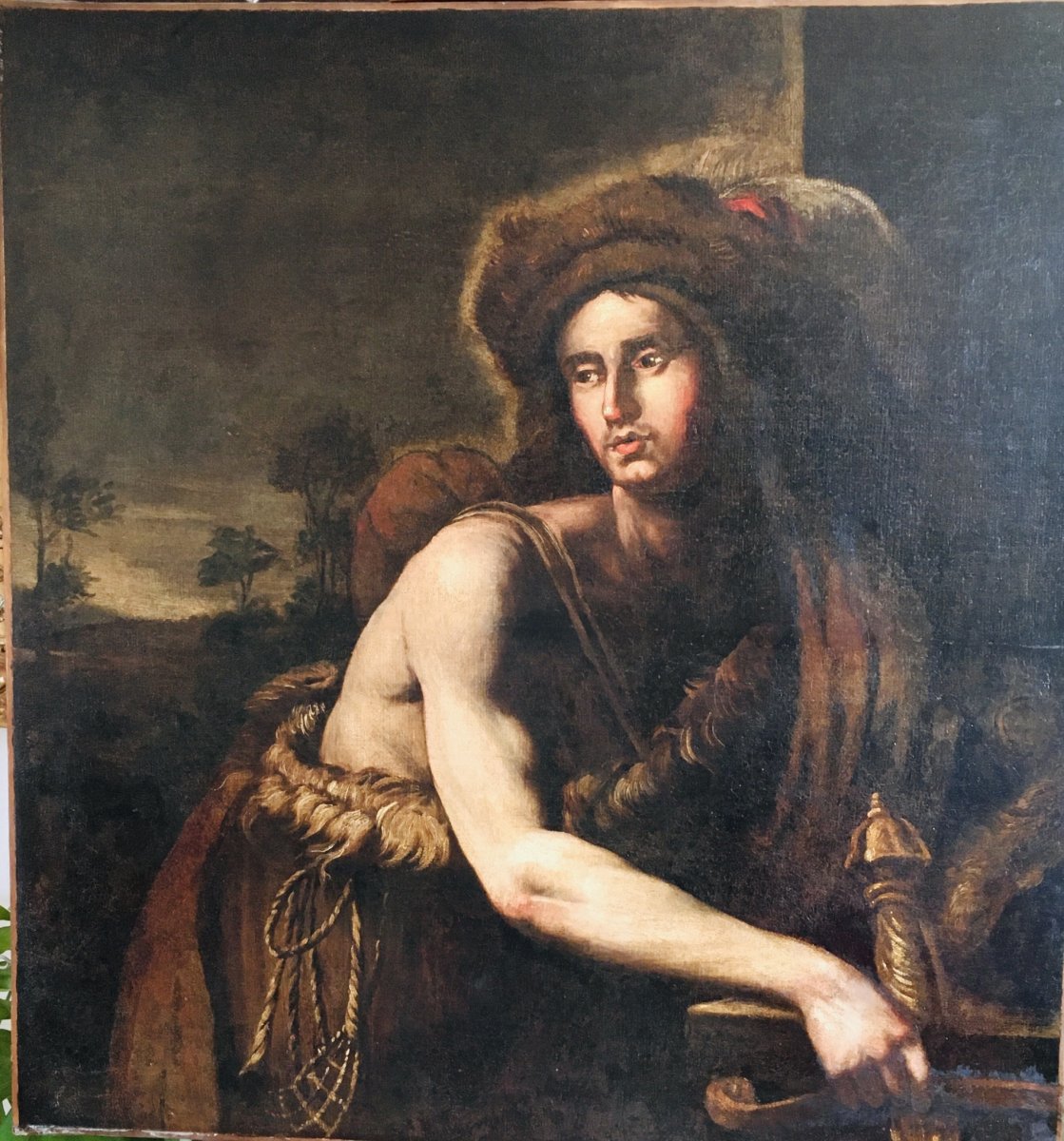 David Vainqueur De Golath. Peintre anonyme Du 17 ème siècle