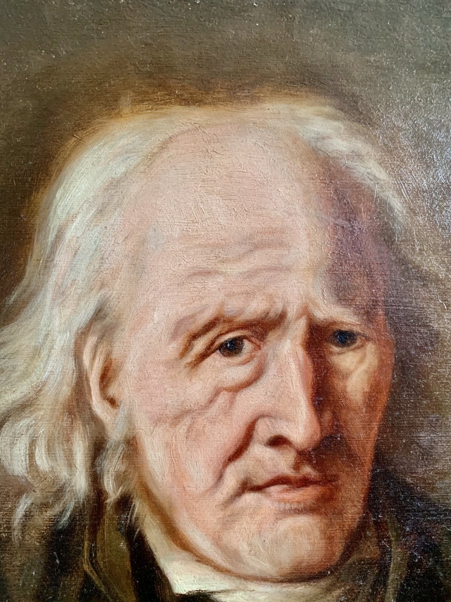 Portrait D’homme âgé Atelier De Jean Baptiste Greuze (1725-1805)-photo-2