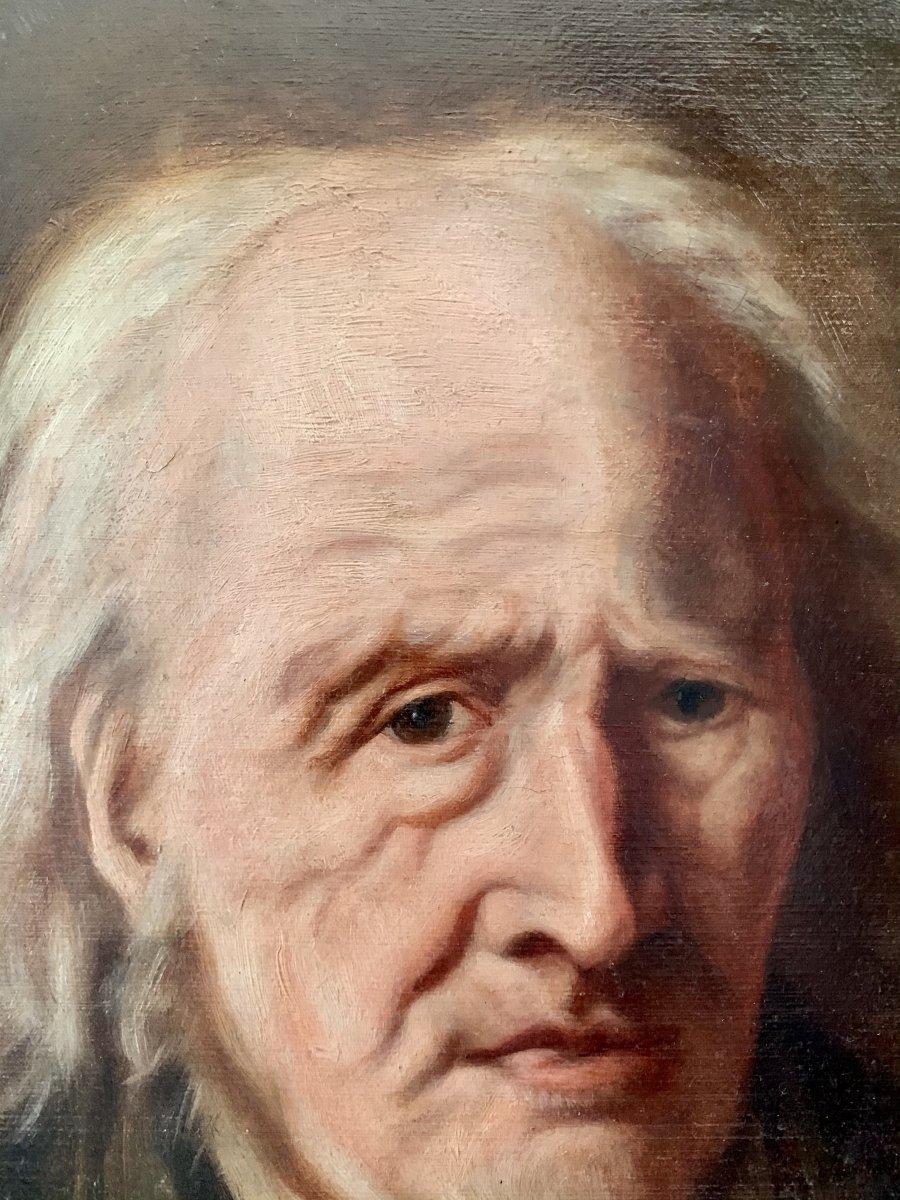 Portrait D’homme âgé Atelier De Jean Baptiste Greuze (1725-1805)-photo-3
