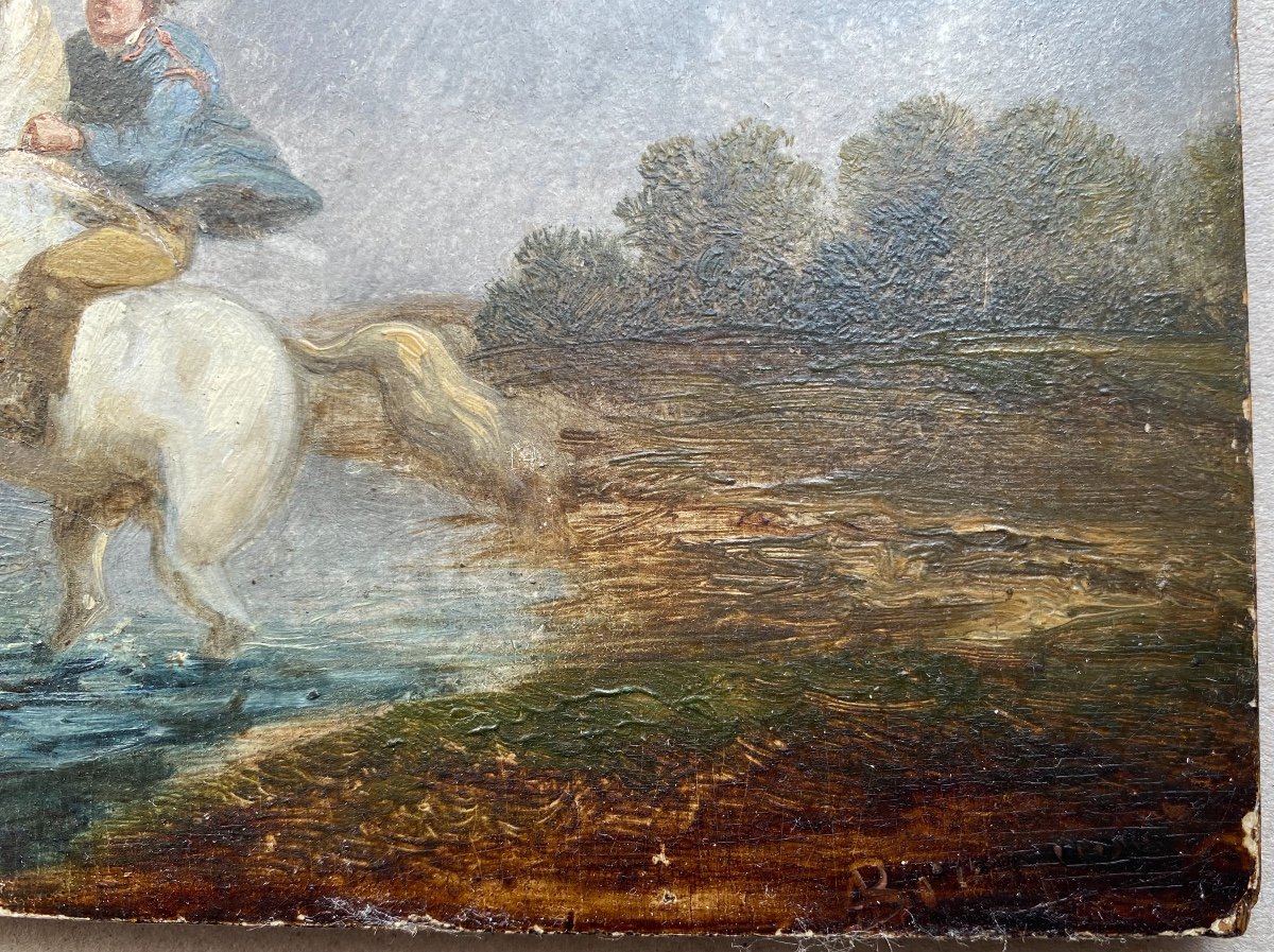Young Man On Horseback. French School Of The Nineteenth Century-photo-4
