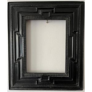 Dutch Style Frame In Blackened Wood With Inverted Profile Nineteenth Century