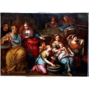 Bartolomé Esteban Murillo Atelier  (1617-1682 Espagne) Naissance De La Vierge