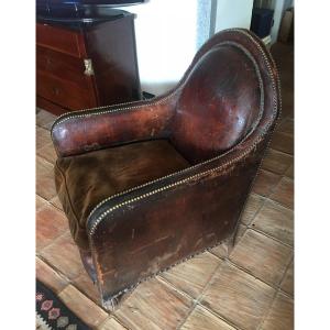 Art Deco Leather Armchair