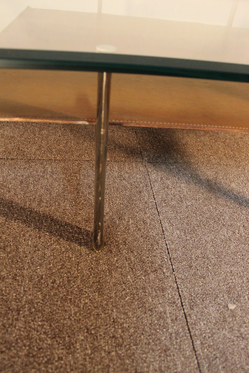 Table 'diesis' B&b Italia, Leather Coffee Table By Antonio Citterio-photo-2
