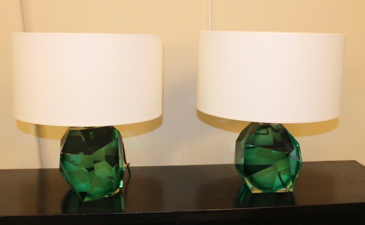 Pair Of Lamps, Murano, XXth-photo-3